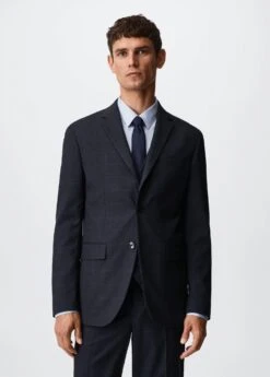Veste De Costume Slim Fit à Carreaux