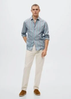 Chemise Slim Fit Coton Rayée 12 Chemise Slim Fit Coton Rayée -Vêtements Pascher 37040777 56 99999999 01