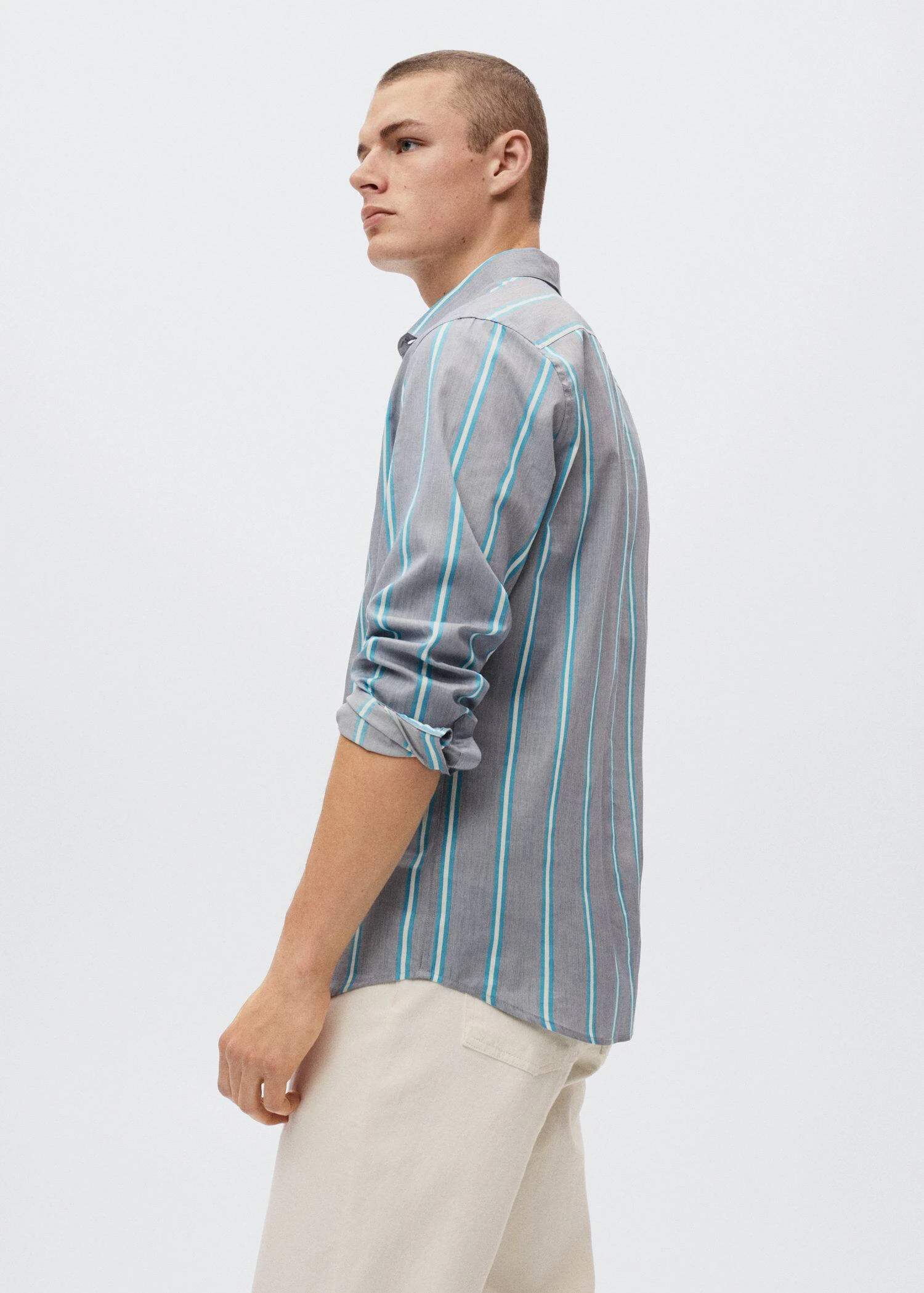 Chemise Slim Fit Coton Rayée 7 Chemise Slim Fit Coton Rayée – Image 5