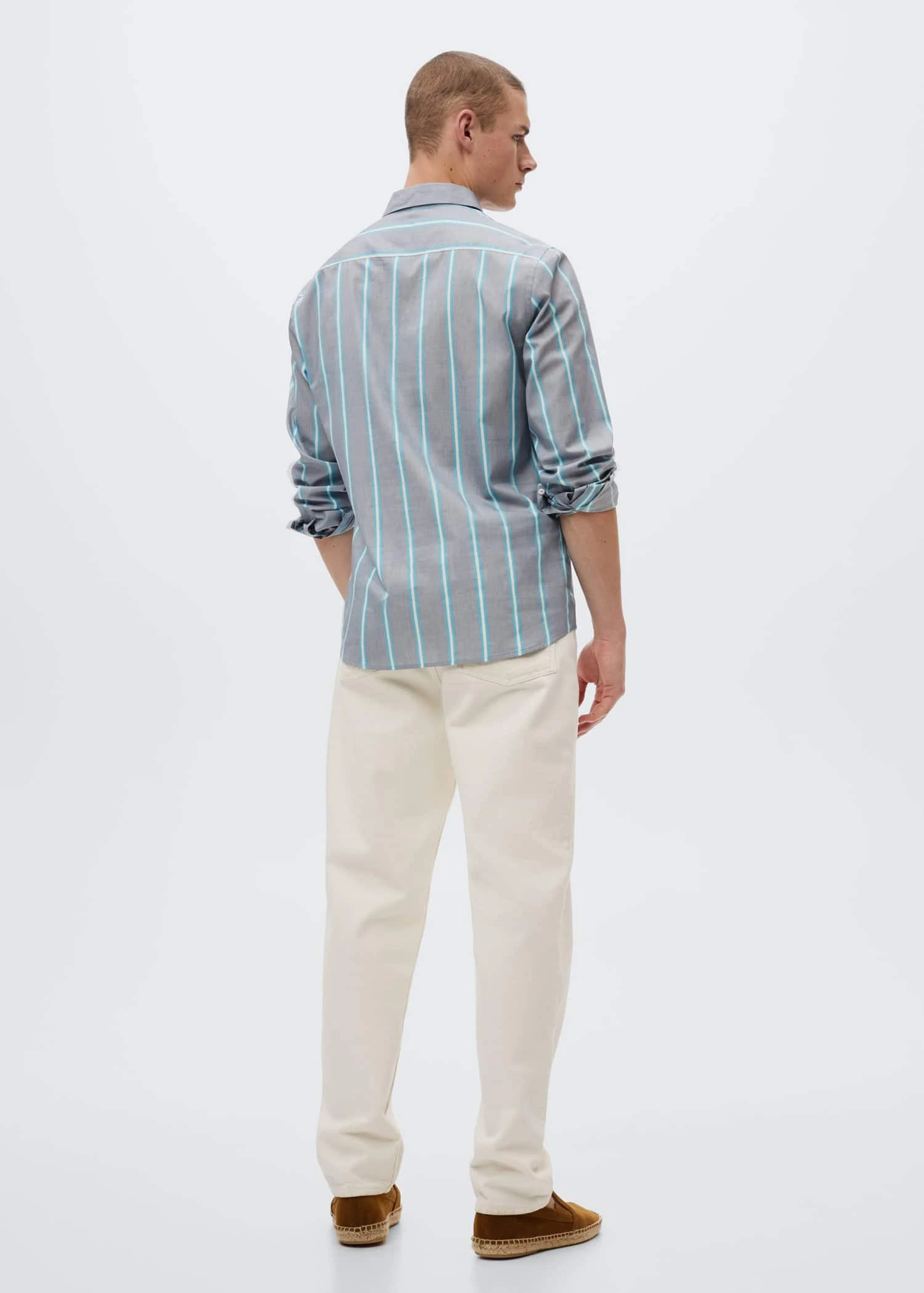 Chemise Slim Fit Coton Rayée 5 Chemise Slim Fit Coton Rayée – Image 3