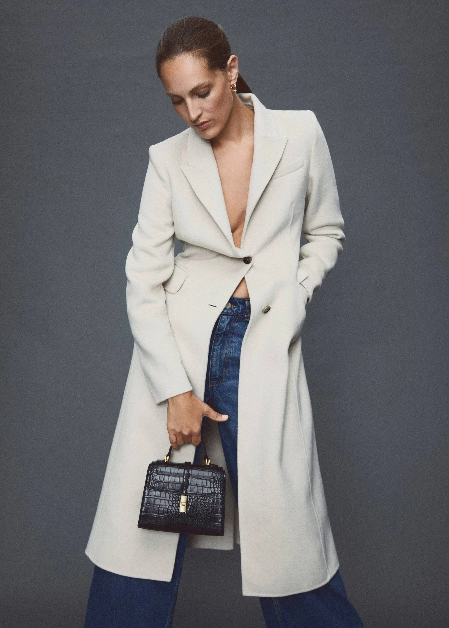 Manteau Laine Ajusté Fait Main 8 Manteau Laine Ajusté Fait Main – Image 6