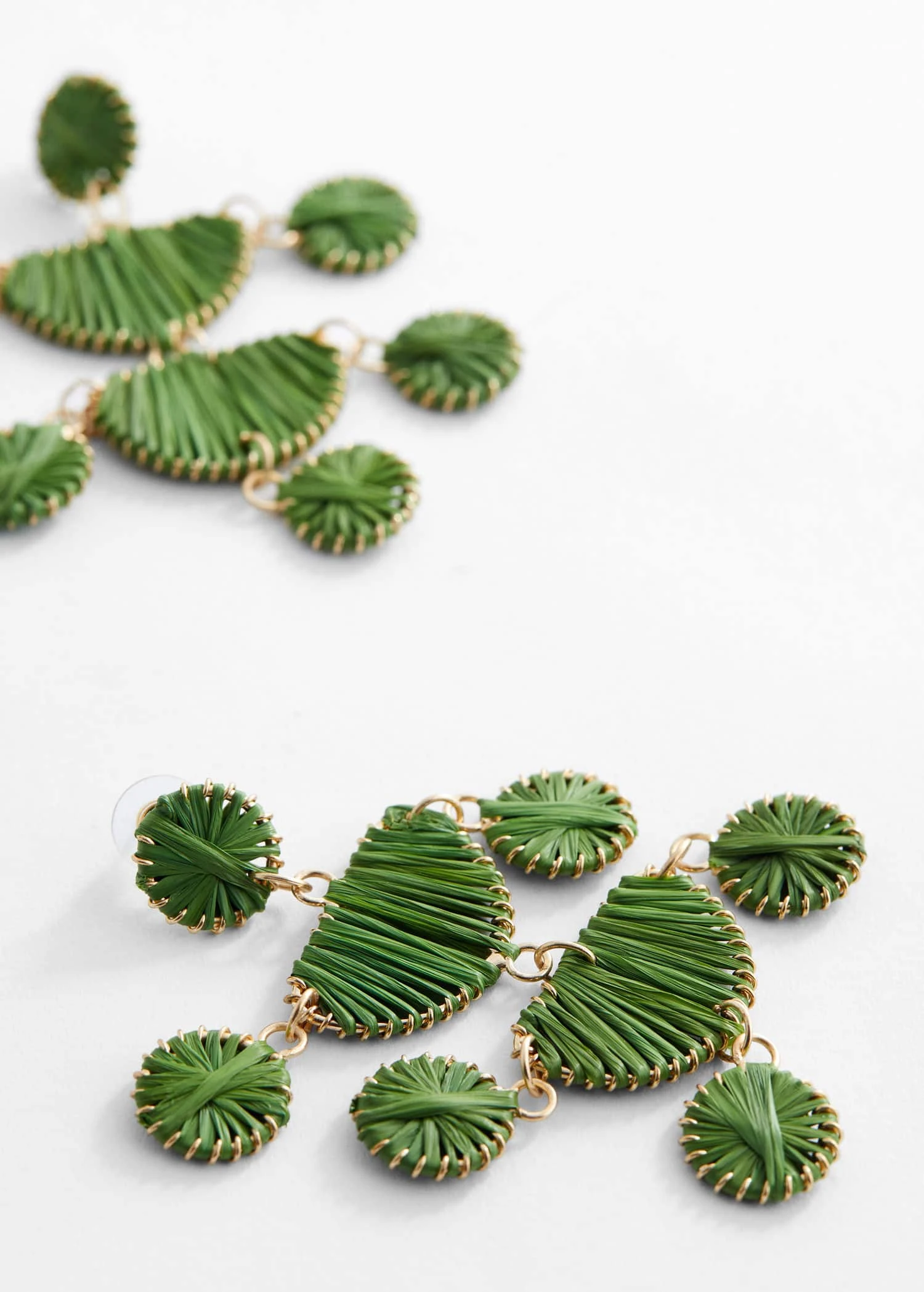 Boucles D'oreilles Pendantes Raphia 4 Boucles D'oreilles Pendantes Raphia – Image 2