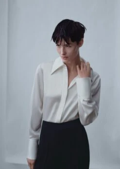 Chemise Satinée Maxifleur Strass