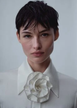 Chemise Satinée Maxifleur Strass -Vêtements Pascher 47006717 05 D1