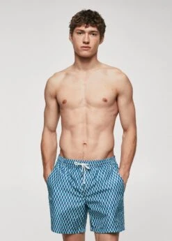 Maillot De Bain Imprimé Géométrique