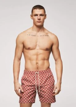 MAN/ Maillot De Bain En Imprimé Géométrique