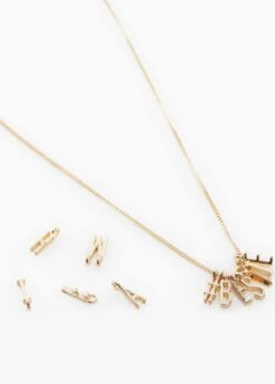 Collier Perles Lettres