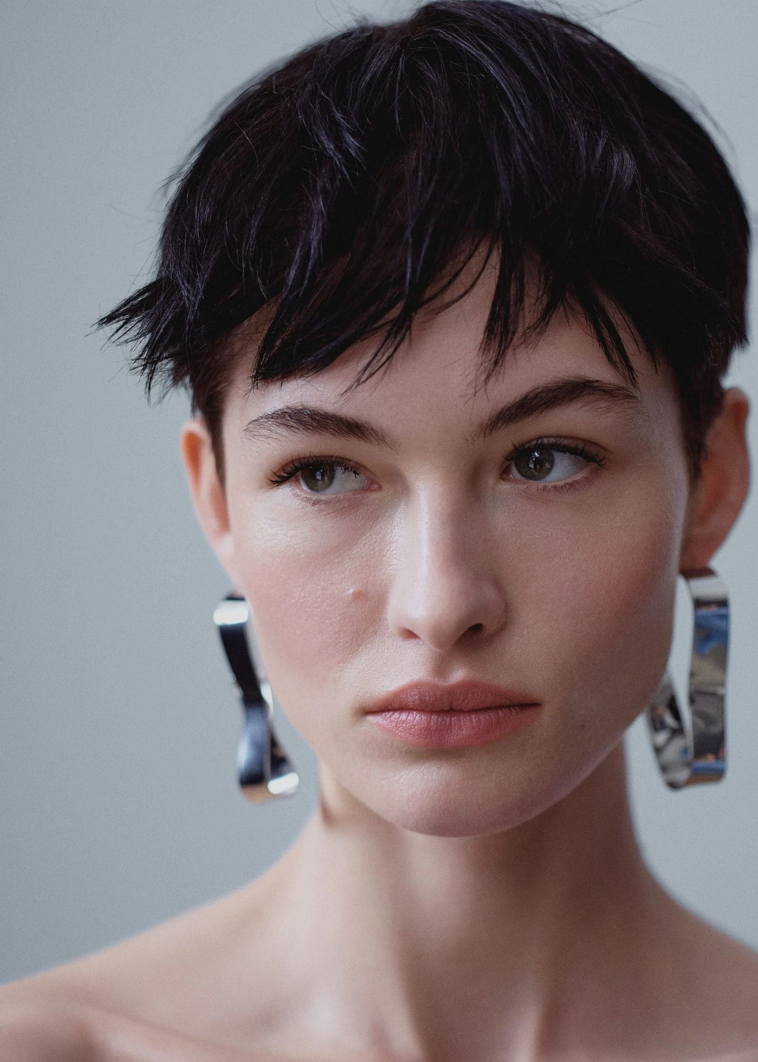 Boucles D'oreilles Forme Asymétrique 3 Boucles D'oreilles Forme Asymétrique