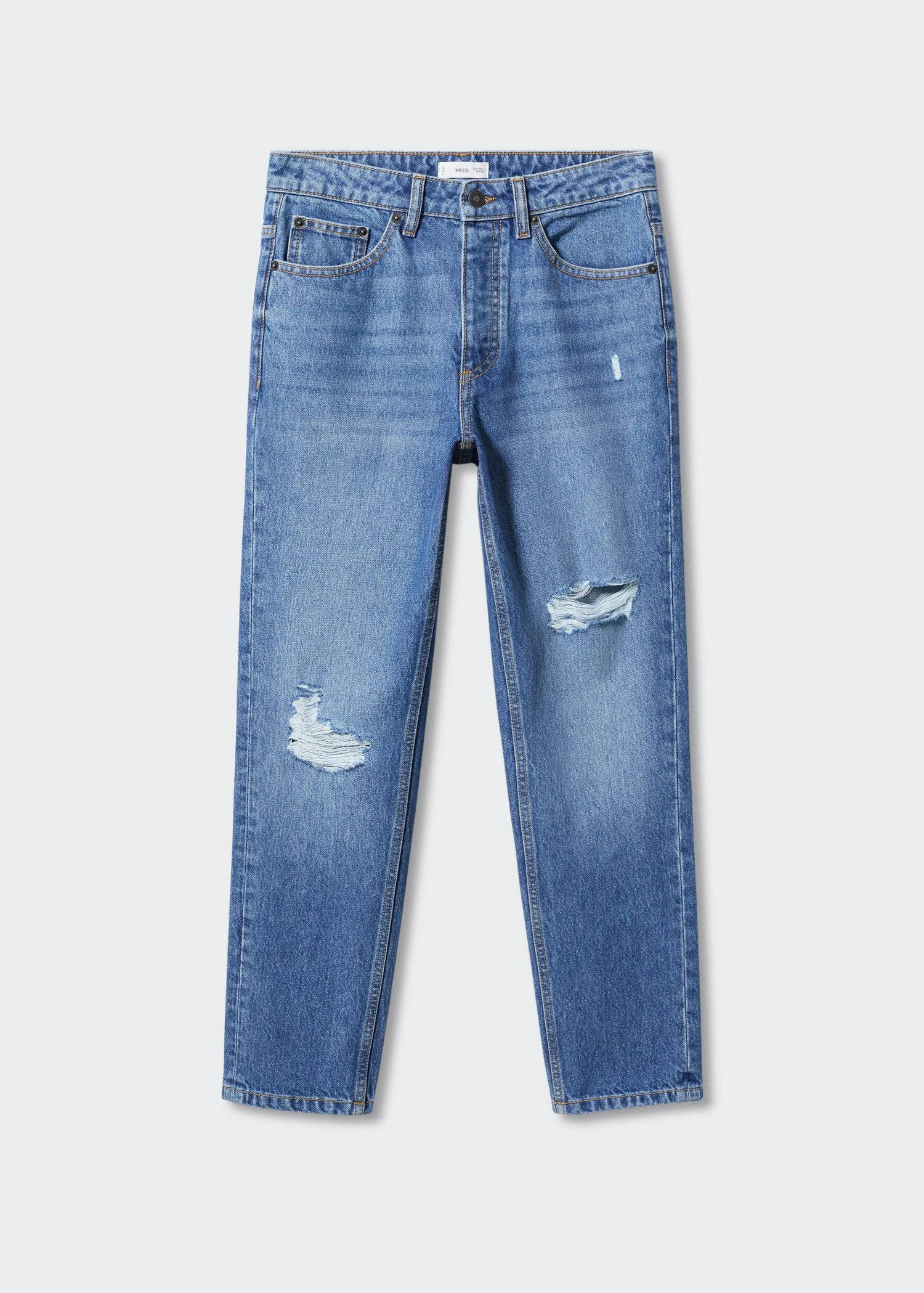 Jean Regular-fit Déchirures Décoratives 11 Jean Regular-fit Déchirures Décoratives – Image 9