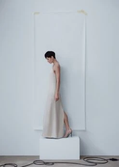 Robe En Satin à Col Rigide -Vêtements Pascher 47076712 08 D4