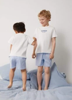 Pyjama Court Coton Rayures