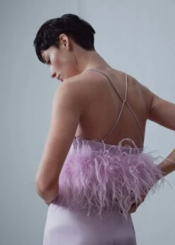 Top Satiné Détail Plumes 13 Top Satiné Détail Plumes -Vêtements Pascher 47086710 62 D1