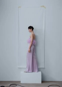 Top Satiné Détail Plumes 14 Top Satiné Détail Plumes -Vêtements Pascher 47086710 62 D4