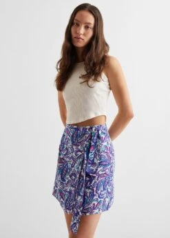 Jupe Imprimée à Nœud