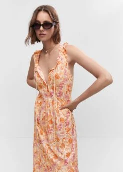 Robe Florale à Cordon
