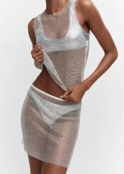 Jupe Maille Filet Strass -Vêtements Pascher 57001030 01 D6