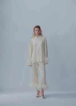 Chemise Satinée Détail Plumes -Vêtements Pascher 57001095 01 99999999 01