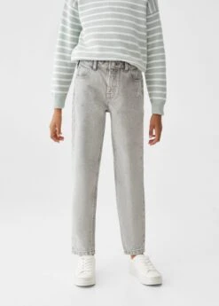 Jean Mom-fit Coton