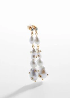 Boucles D'oreilles Perles Détail Strass -Vêtements Pascher 57004055 OR D1