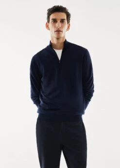 Pull-over 100 % Laine Mérinos Col Zippé -Vêtements Pascher 57004765 56