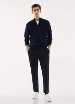 Pull-over 100 % Laine Mérinos Col Zippé -Vêtements Pascher 57004765 56 99999999 01