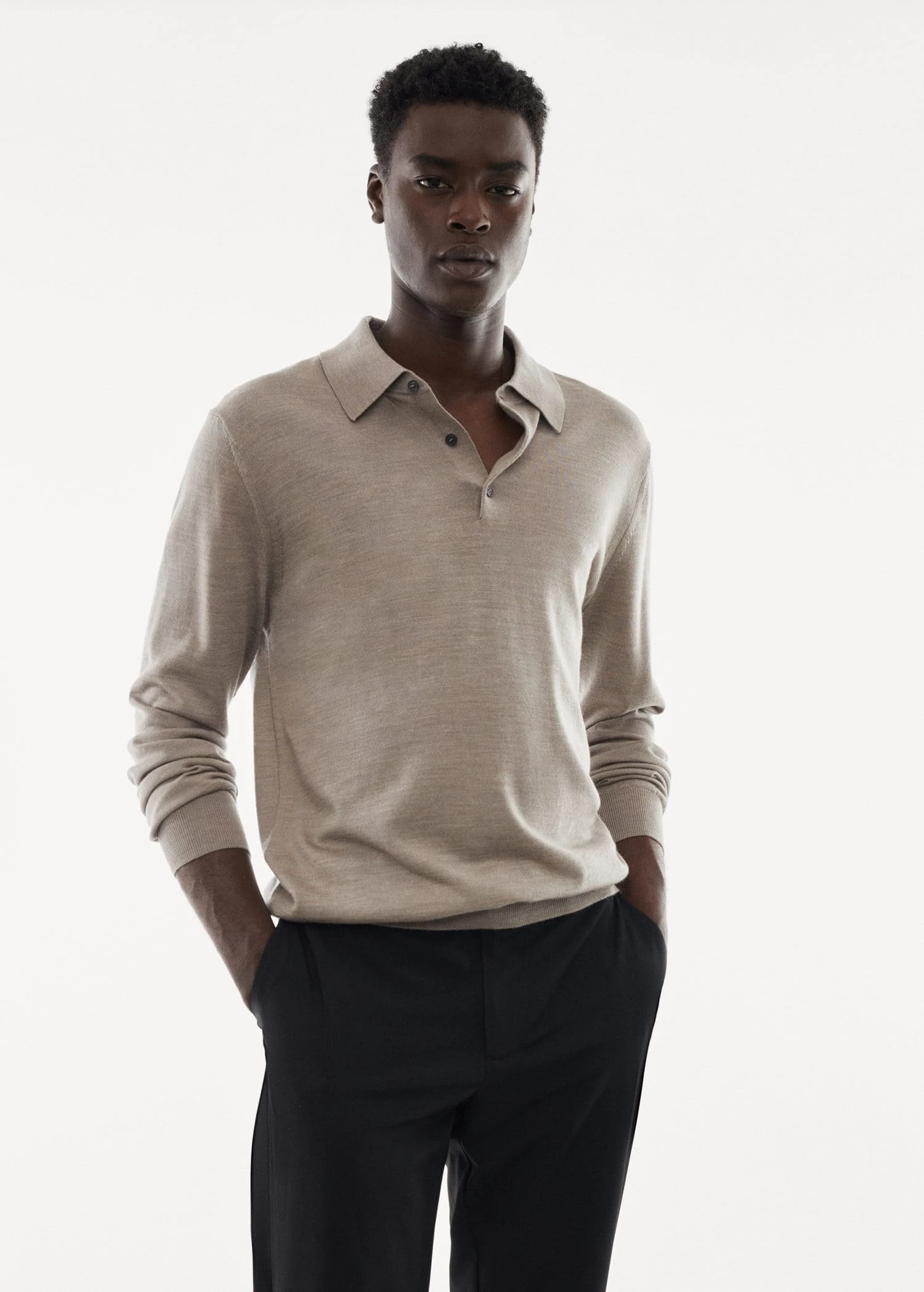 Polo 100 % Laine Mérinos Manches Longues 17 Polo 100 % Laine Mérinos Manches Longues – Image 15