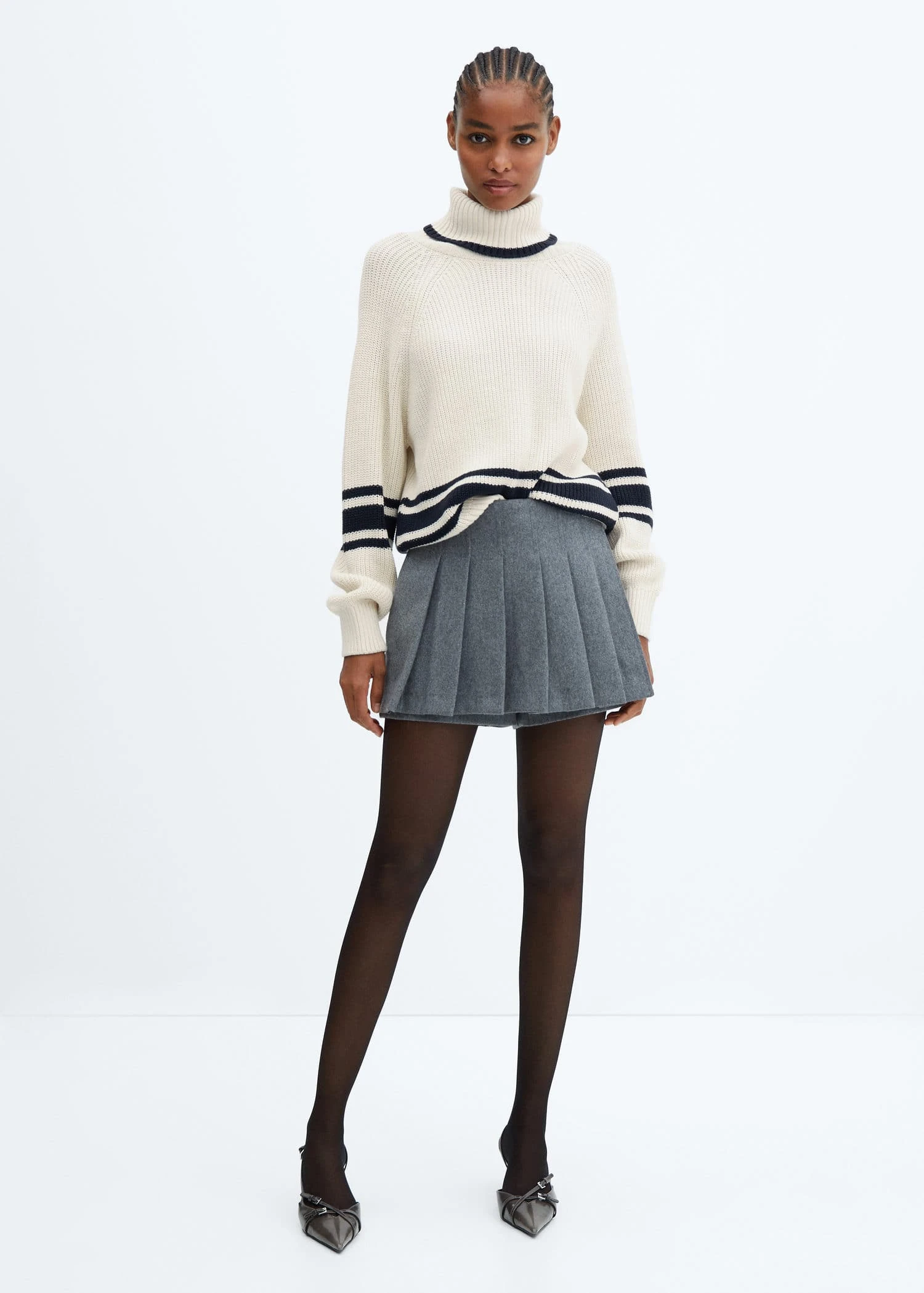 Pull-over Rayures Col Roulé 4 Pull-over Rayures Col Roulé – Image 2