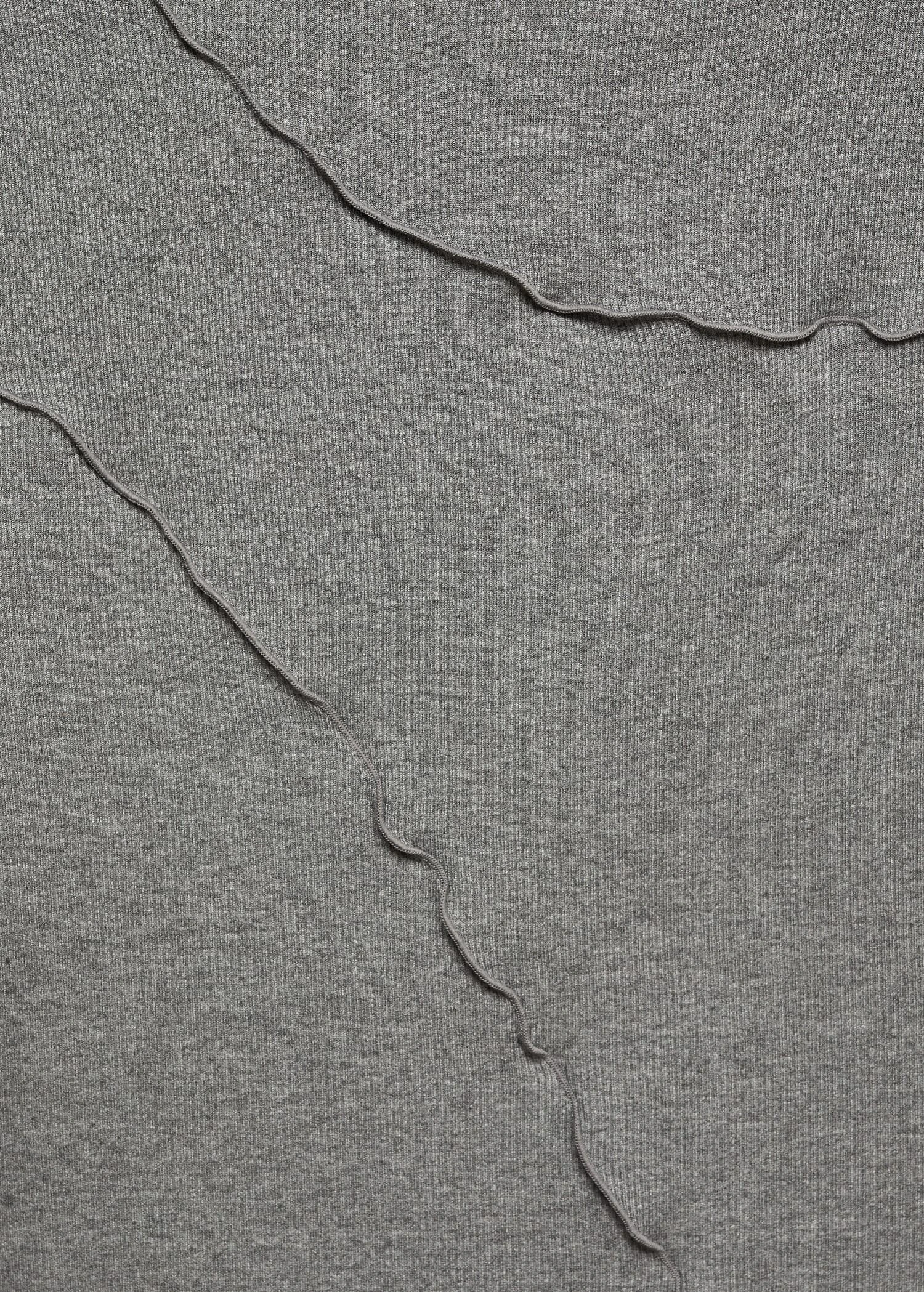 T-shirt Maille Côtelée Coutures Décoratives 7 T-shirt Maille Côtelée Coutures Décoratives – Image 5