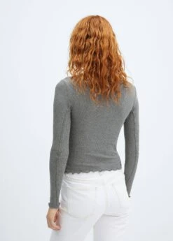 T-shirt Maille Côtelée Coutures Décoratives 10 T-shirt Maille Côtelée Coutures Décoratives -Vêtements Pascher 57005983 91 R