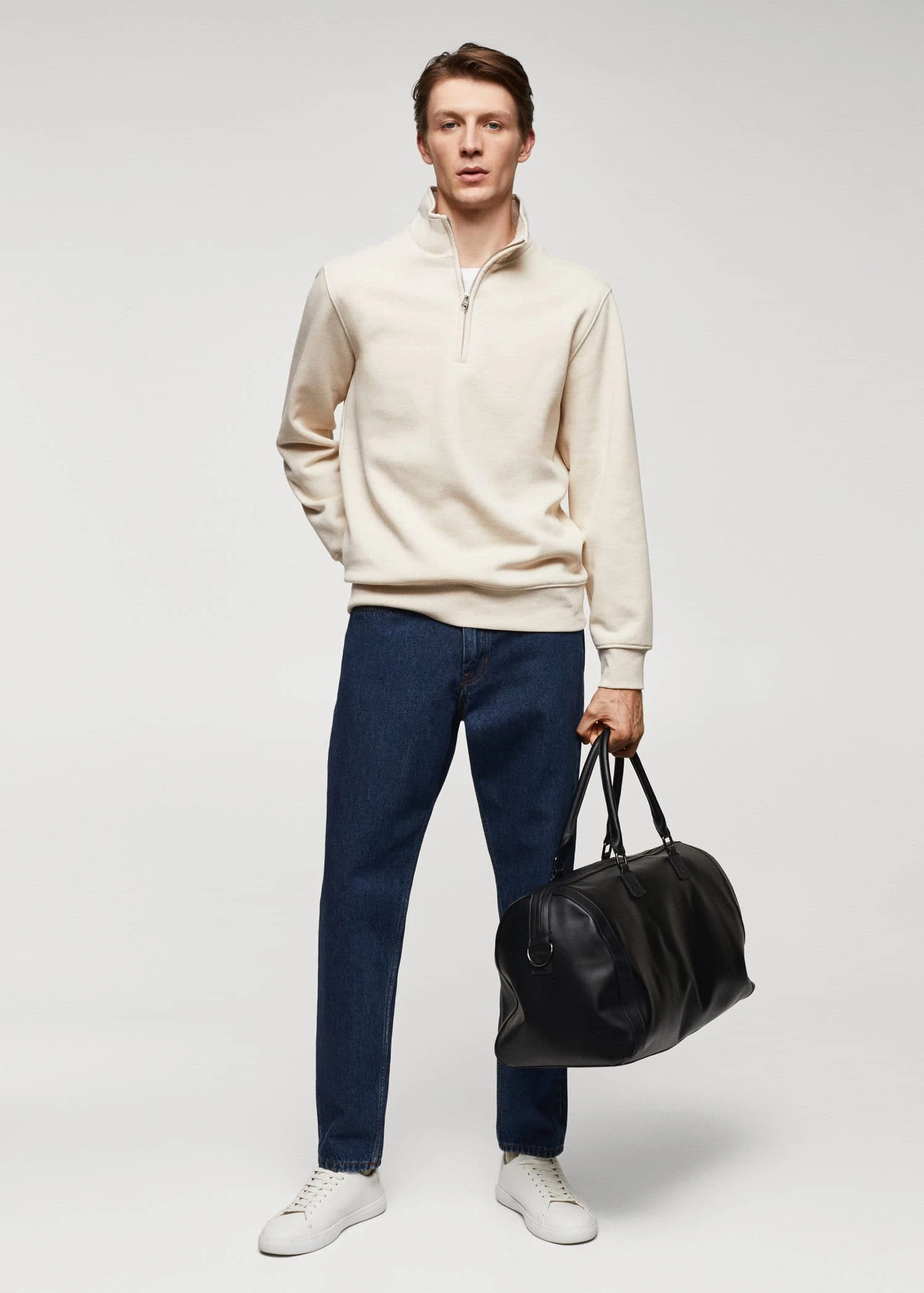 Sweat-shirt Coton Col Zippé 18 Sweat-shirt Coton Col Zippé – Image 16