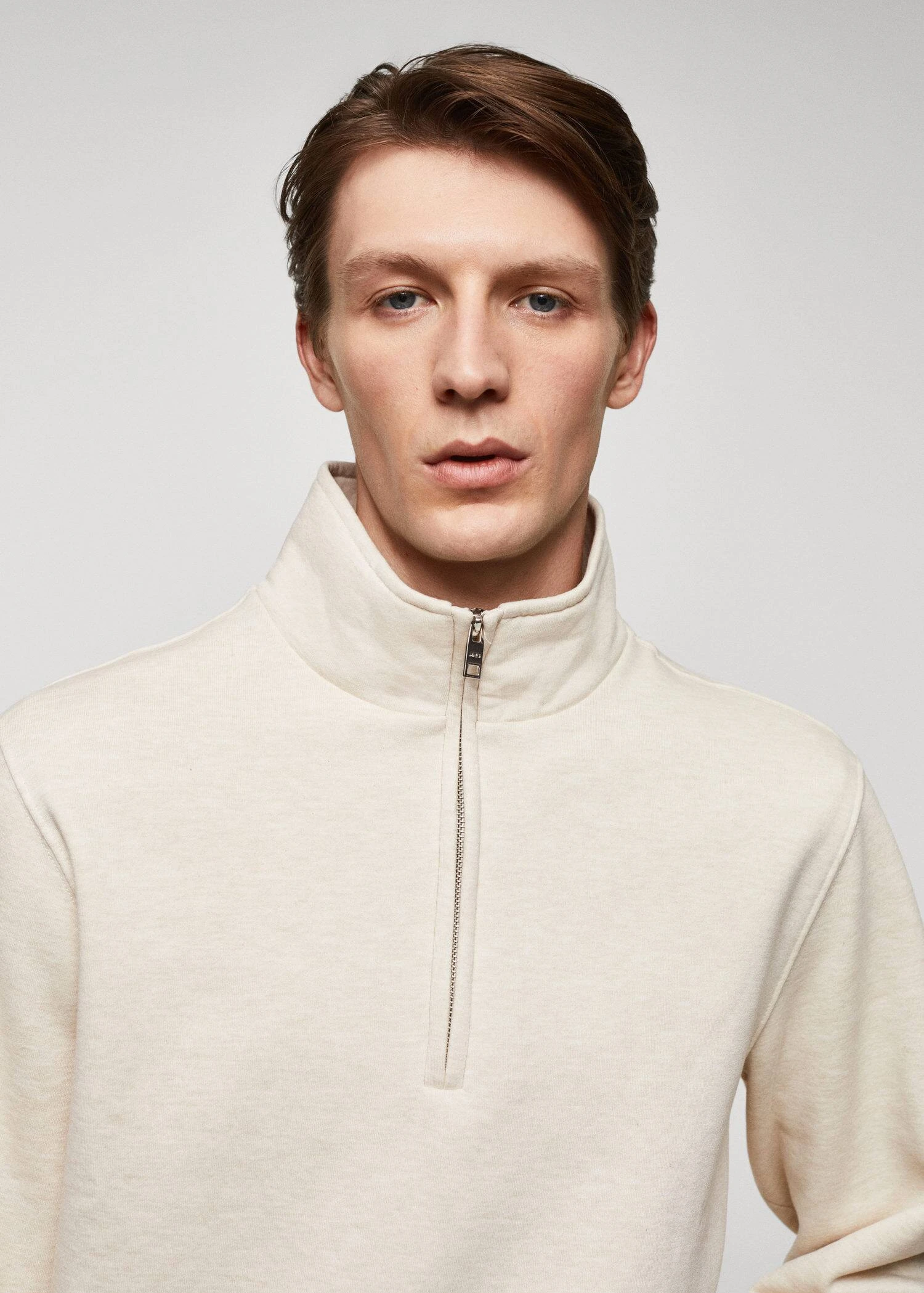 Sweat-shirt Coton Col Zippé 20 Sweat-shirt Coton Col Zippé – Image 18