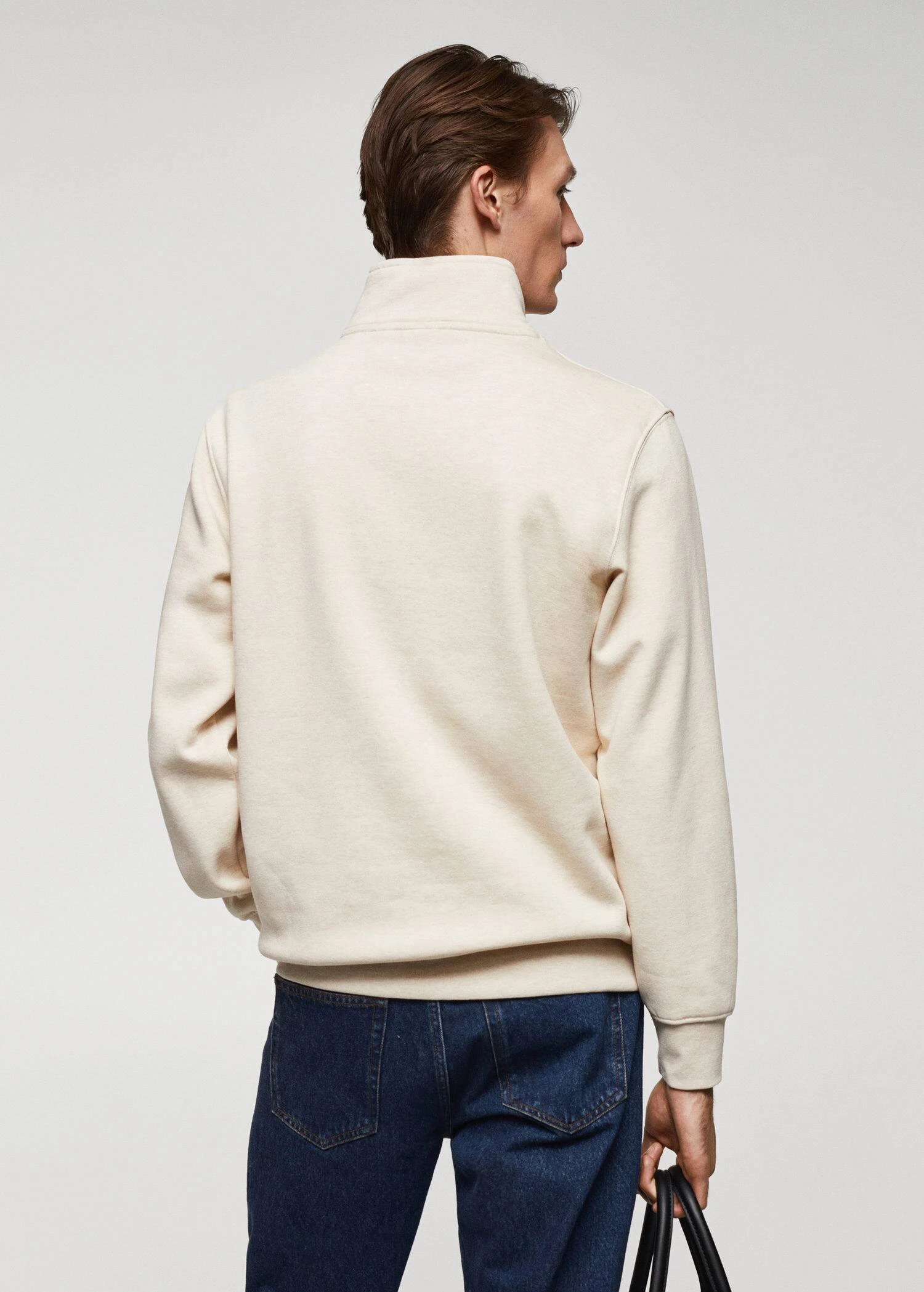 Sweat-shirt Coton Col Zippé 19 Sweat-shirt Coton Col Zippé – Image 17