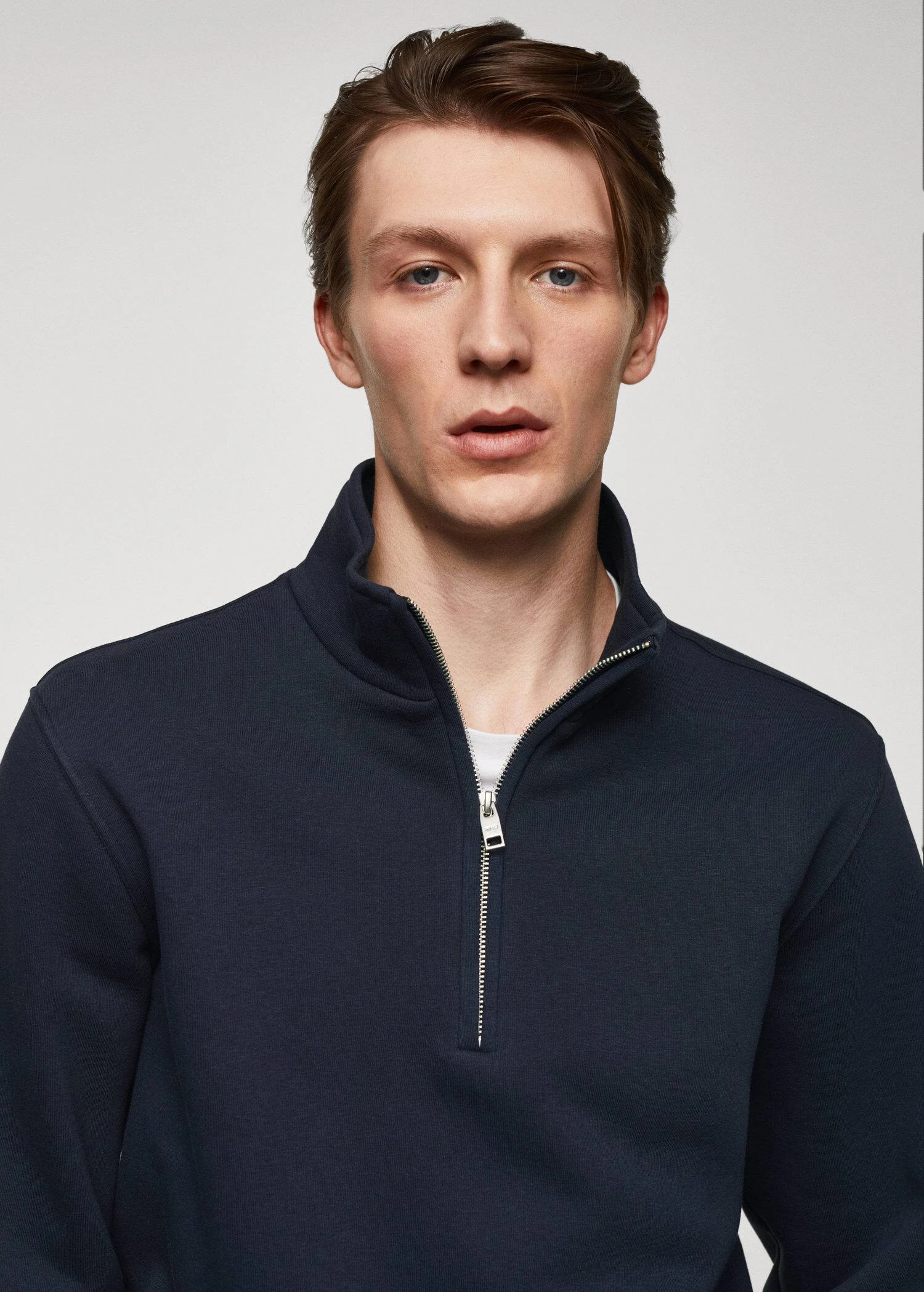 Sweat-shirt Coton Col Zippé 13 Sweat-shirt Coton Col Zippé – Image 11