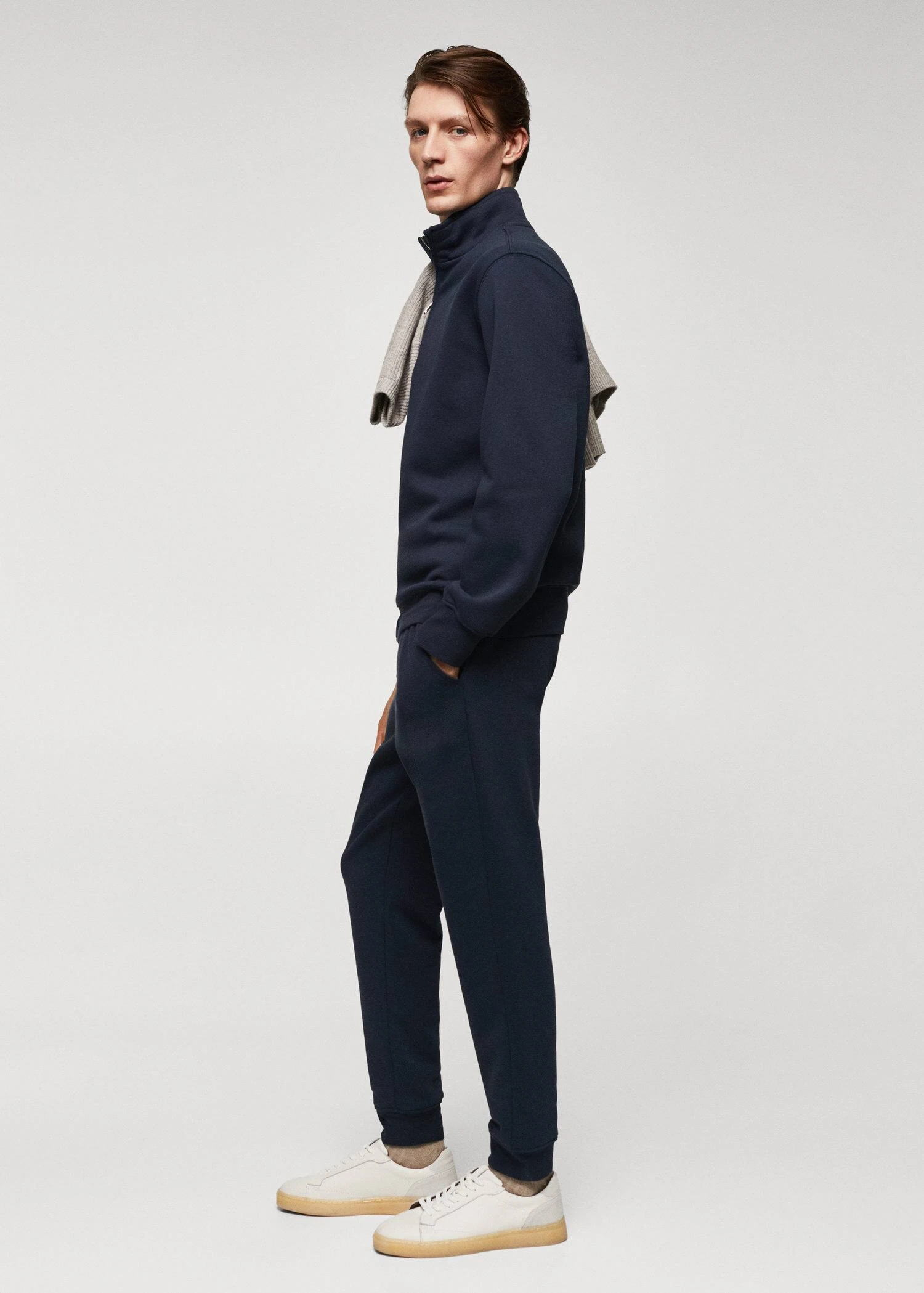 Sweat-shirt Coton Col Zippé 14 Sweat-shirt Coton Col Zippé – Image 12