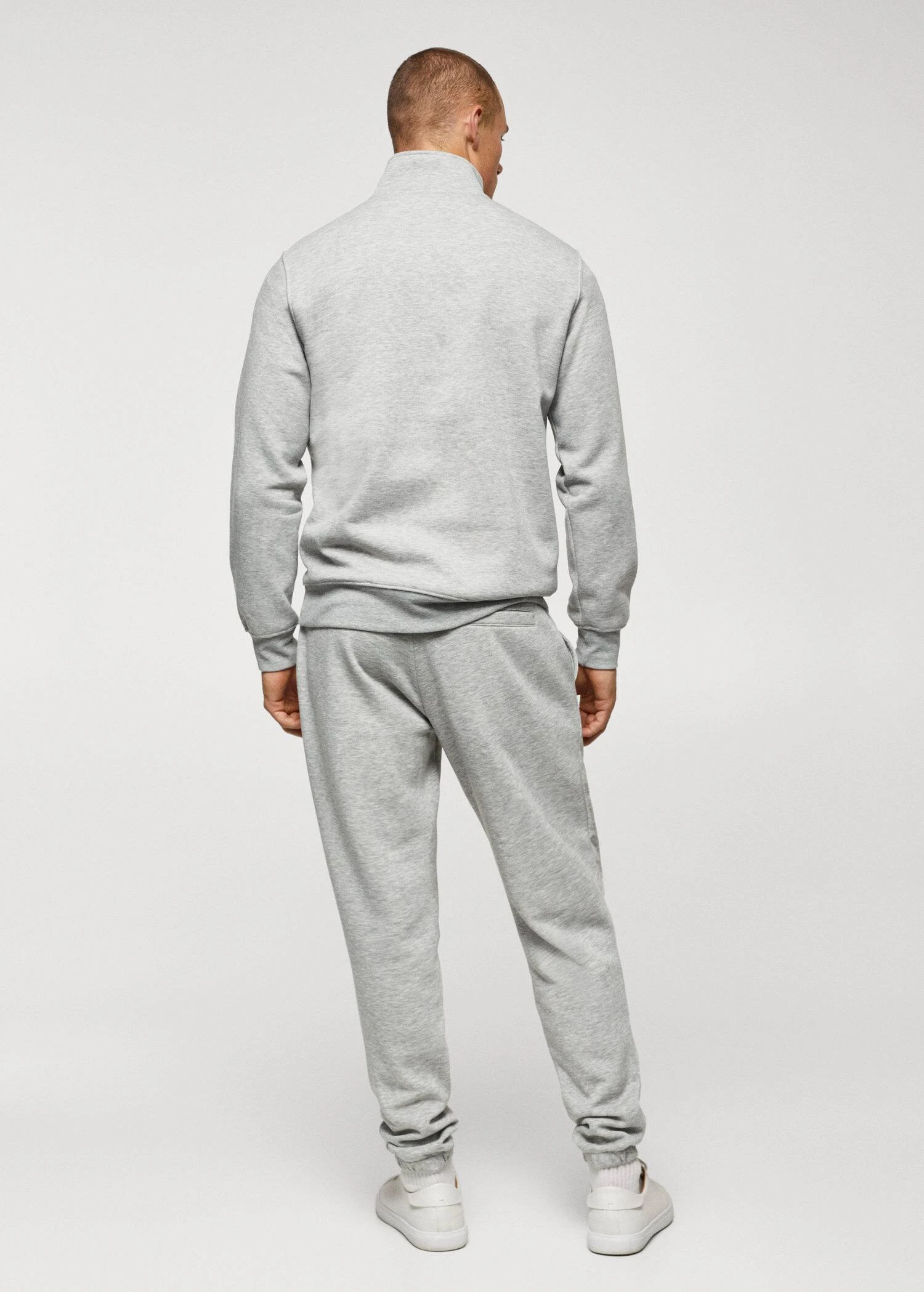 Sweat-shirt Coton Col Zippé 5 Sweat-shirt Coton Col Zippé – Image 3