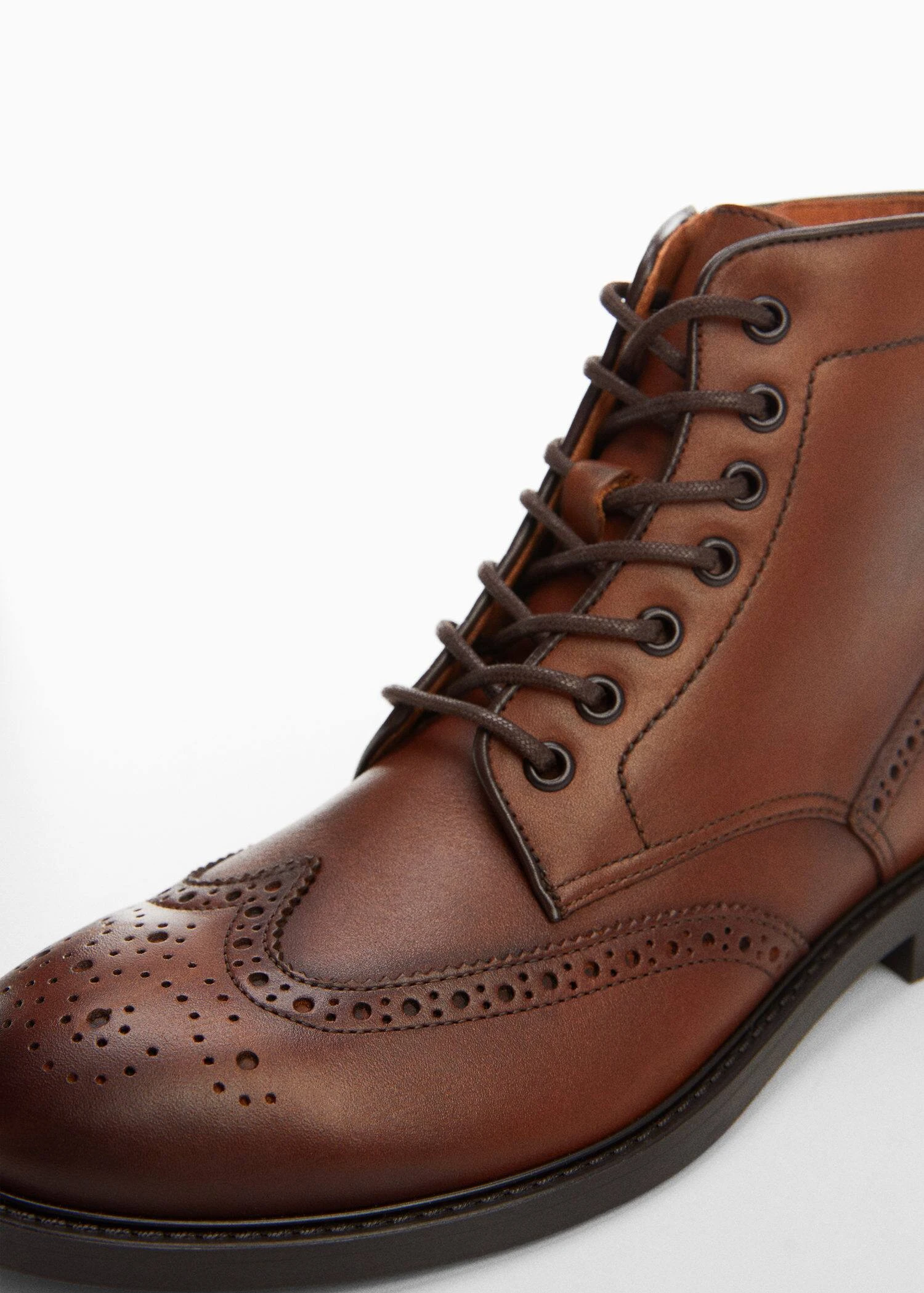 Bottines Cuir Perforées 7 Bottines Cuir Perforées – Image 5