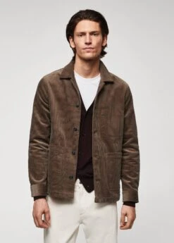 Surchemise Velours Côtelé Poches