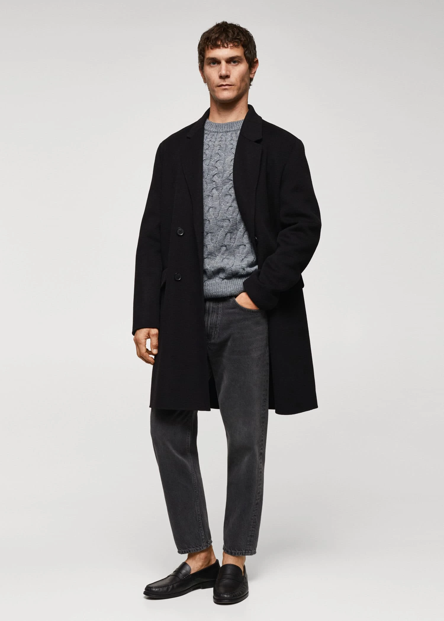 Pull-over Laine Mélangée Torsades 4 Pull-over Laine Mélangée Torsades – Image 2