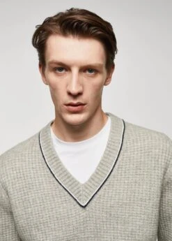 Pull-over Col En V Structuré -Vêtements Pascher 57007726 92 D1