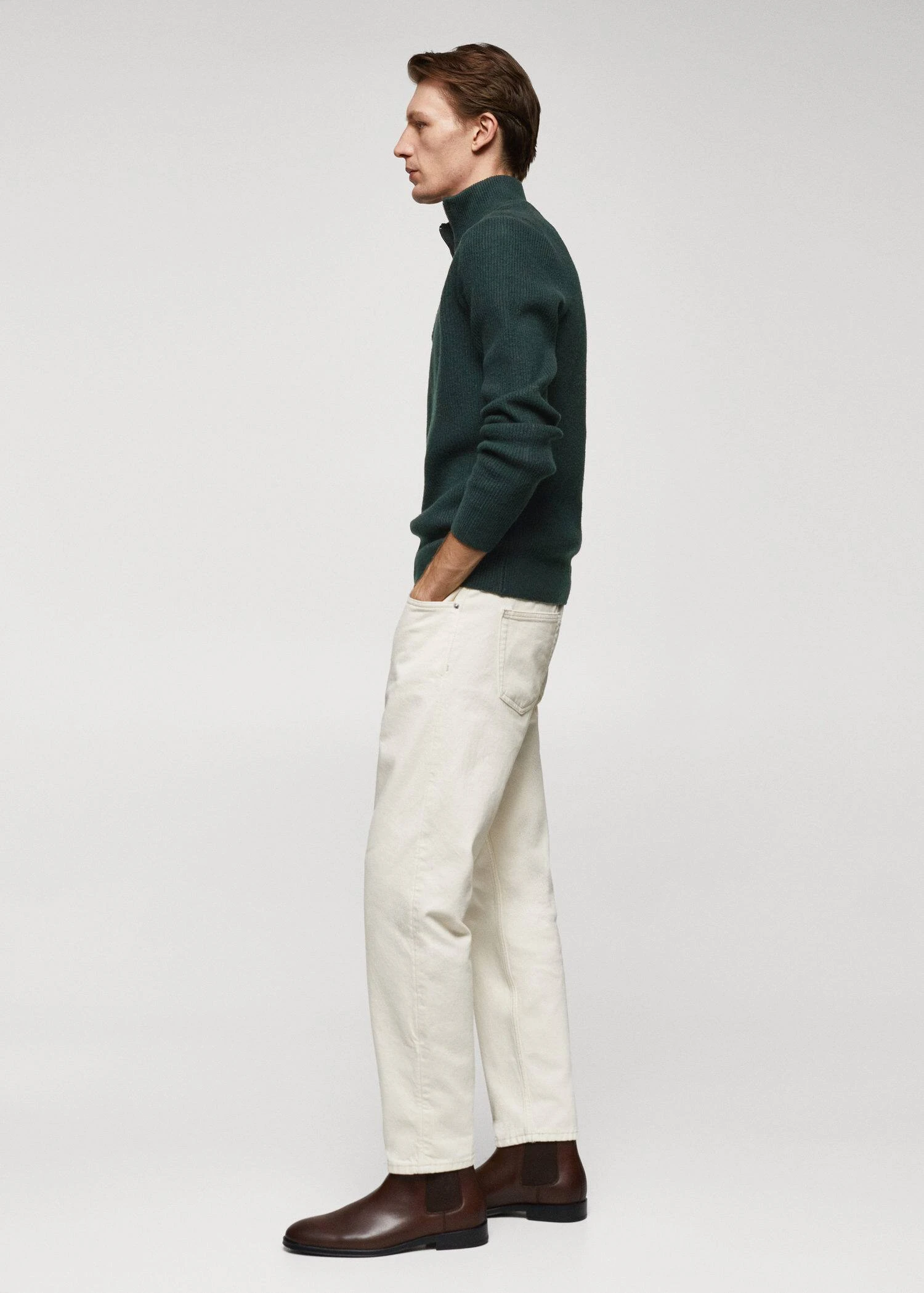 Pull-over Zippé Maille Côtelée 21 Pull-over Zippé Maille Côtelée – Image 19