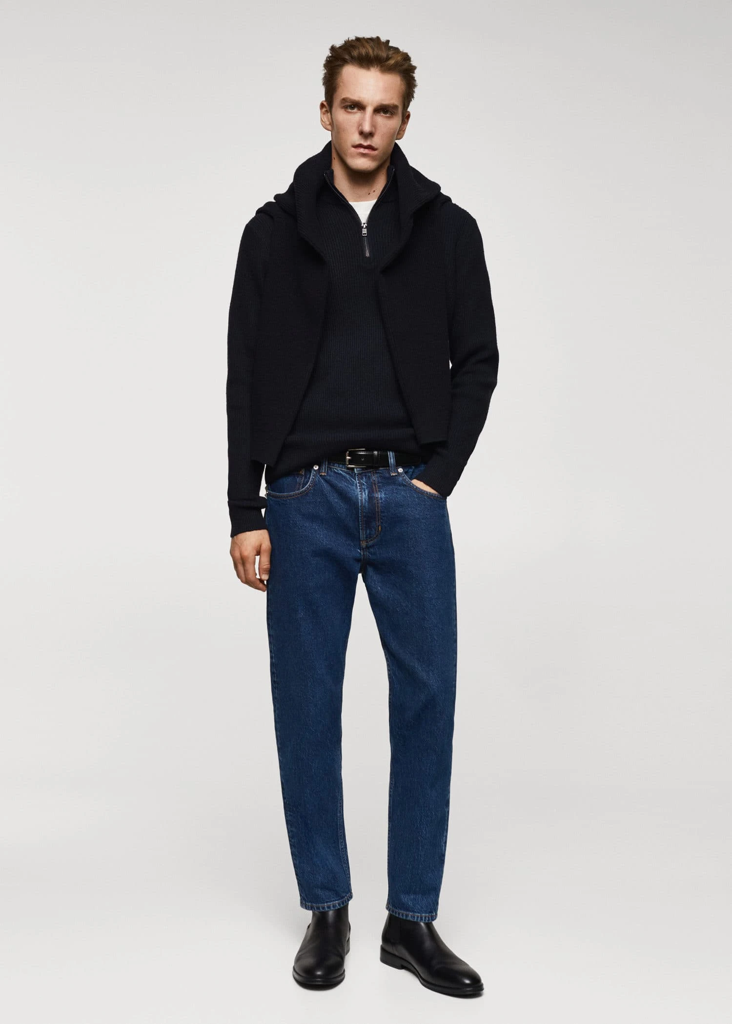 Pull-over Zippé Maille Côtelée 11 Pull-over Zippé Maille Côtelée – Image 9