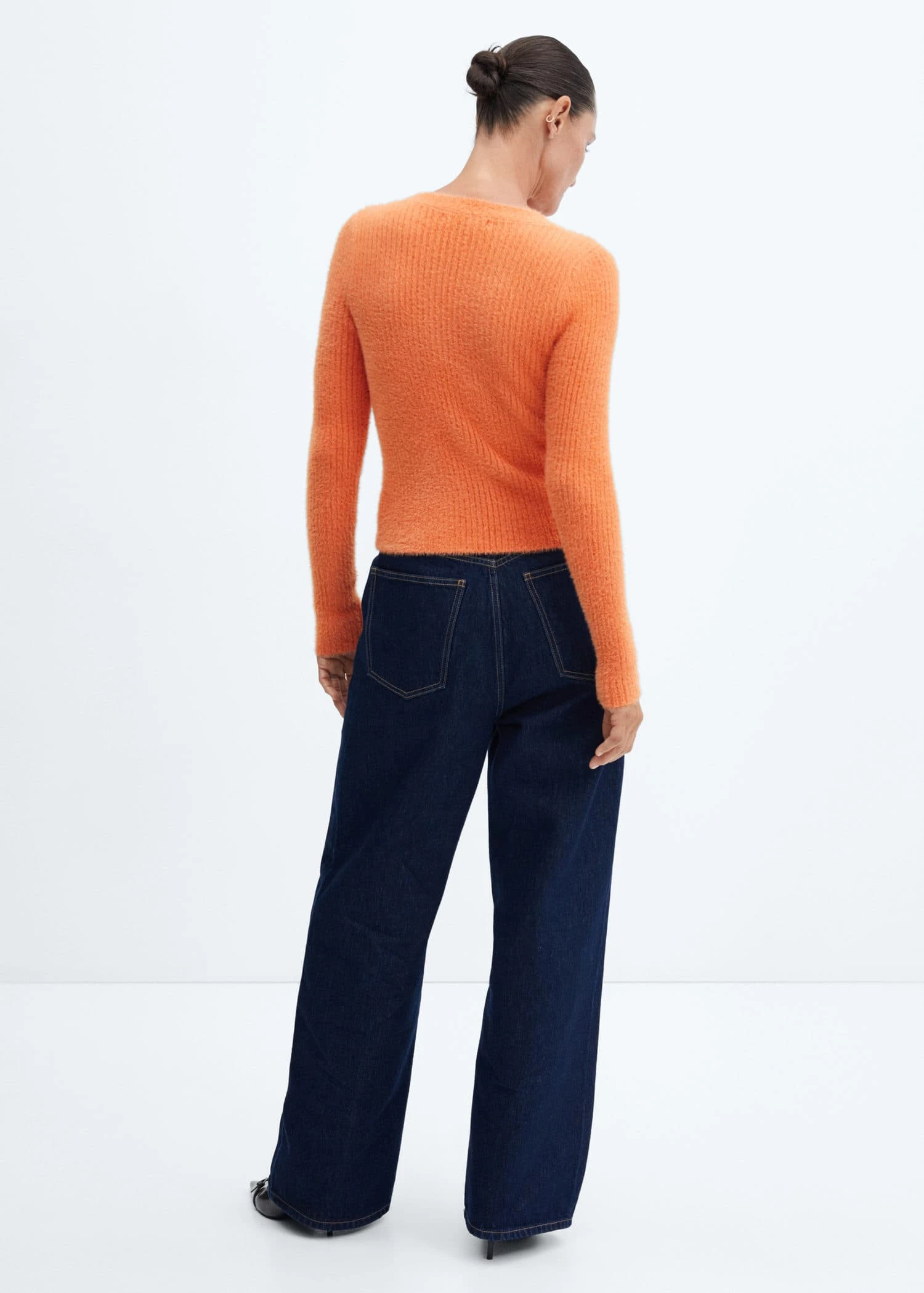 Pull-over Fausse Fourrure Maille Côtelée 5 Pull-over Fausse Fourrure Maille Côtelée – Image 3