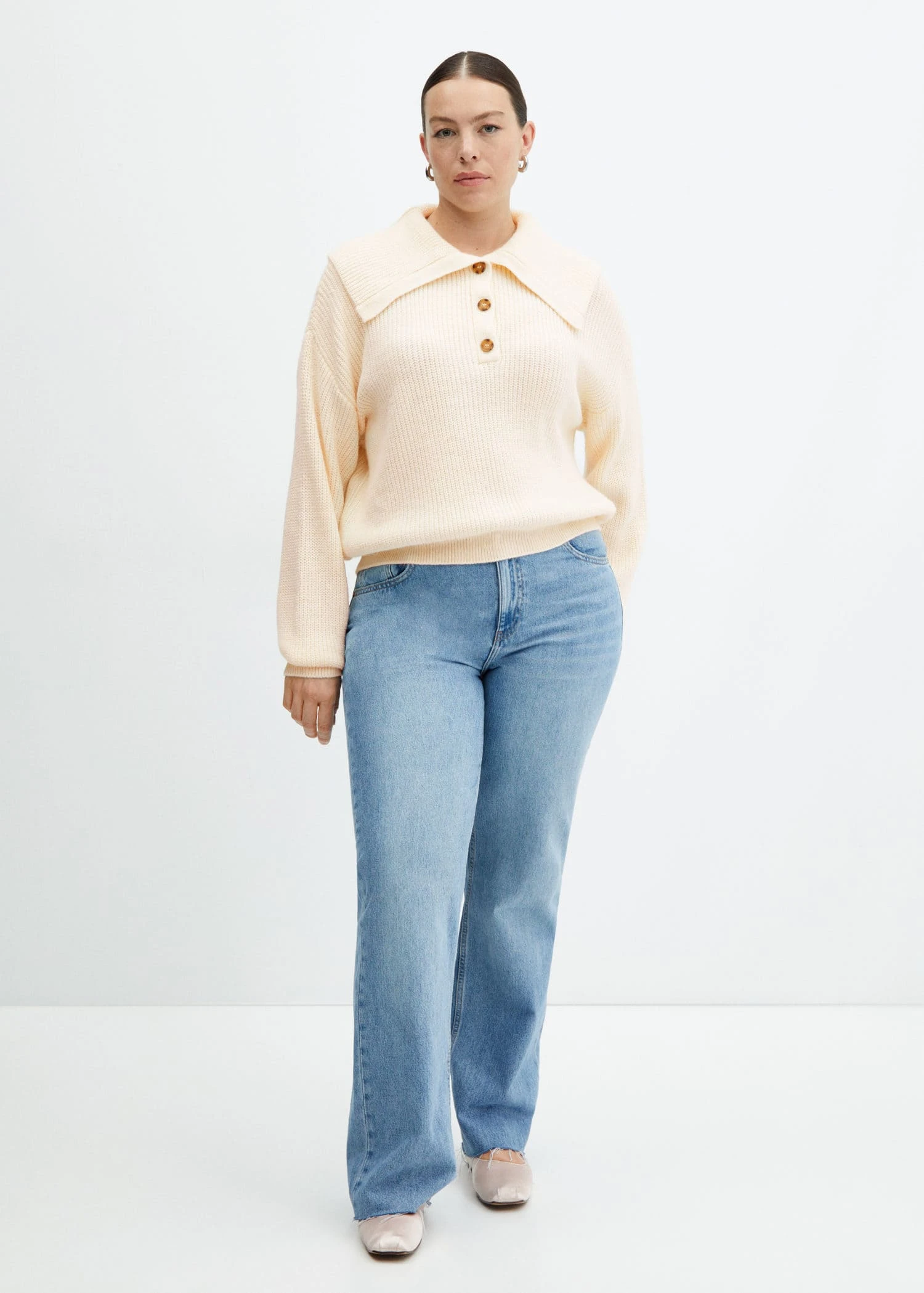 Pull-over Maille Col Boutonné 7 Pull-over Maille Col Boutonné – Image 5