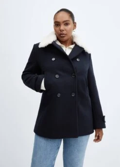 Manteau Double Boutonnage Col Fausse Fourrure -Vêtements Pascher 57008270 69 D5