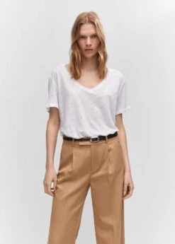 T-shirt Lin Col V -Vêtements Pascher 57010263 01