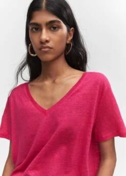 T-shirt Lin Col V -Vêtements Pascher 57010263 88 D1