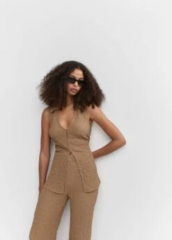 Gilet Texturé Col Polo -Vêtements Pascher 57010277 35 D2