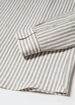 Chemise Slim Fit Lin à Rayures -Vêtements Pascher 57010622 37 D8