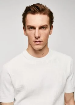 T-shirt 100 % Coton Structuré Côtelé -Vêtements Pascher 57010738 01 D1