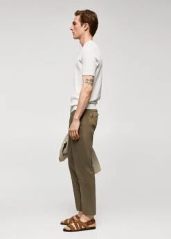 T-shirt 100 % Coton Structuré Côtelé -Vêtements Pascher 57010738 01 D2